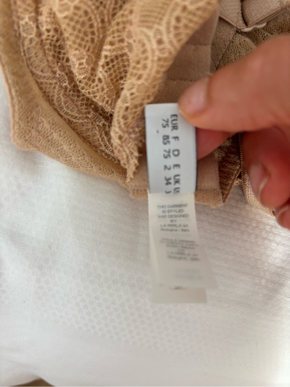 NEW La Perla Lace Underwire Balconette Bra in Beige/ new condition size 34 - Picture 9 of 9